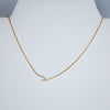 Mini Sideways Letter Necklace: Gold Dipped