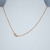 Mini Sideways Letter Necklace: Gold Dipped