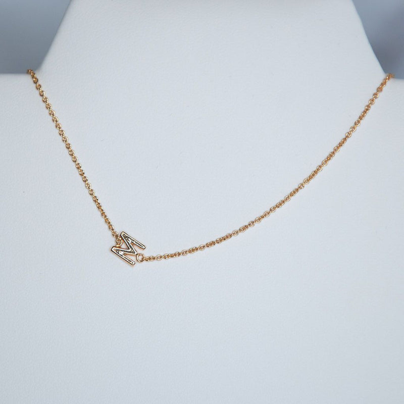 Mini Sideways Letter Necklace: Gold Dipped