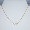 Mini Sideways Letter Necklace: Gold Dipped