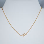Mini Sideways Letter Necklace: Gold Dipped