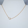 Mini Sideways Letter Necklace: Gold Dipped