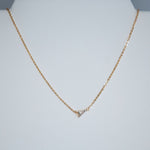 Mini Sideways Letter Necklace: Gold Dipped
