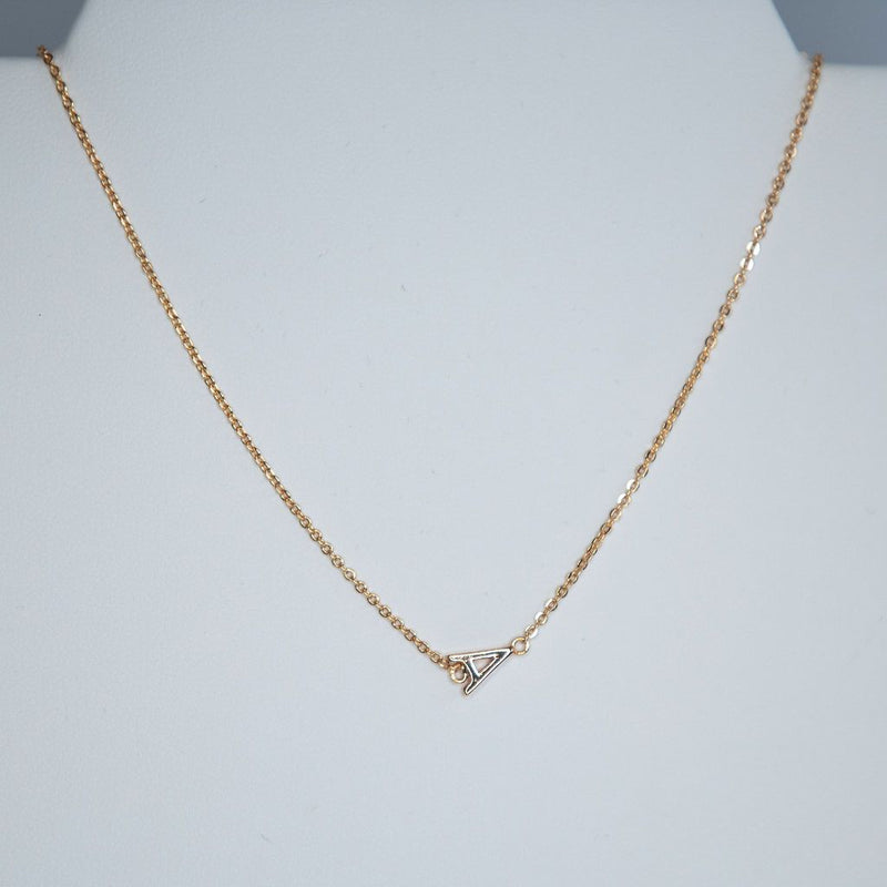 Mini Sideways Letter Necklace: Gold Dipped