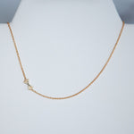 Mini Sideways Letter Necklace: Gold Dipped