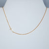 Mini Sideways Letter Necklace: Gold Dipped