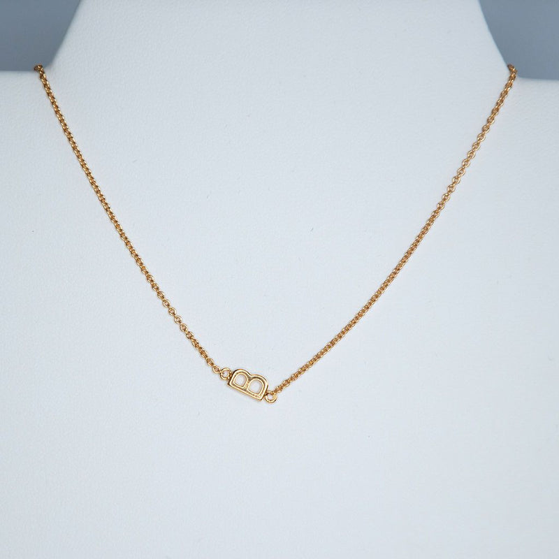 Mini Sideways Letter Necklace: Gold Dipped