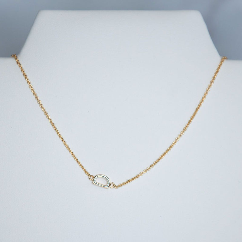 Mini Sideways Letter Necklace: Gold Dipped