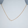 Mini Sideways Letter Necklace: Gold Dipped
