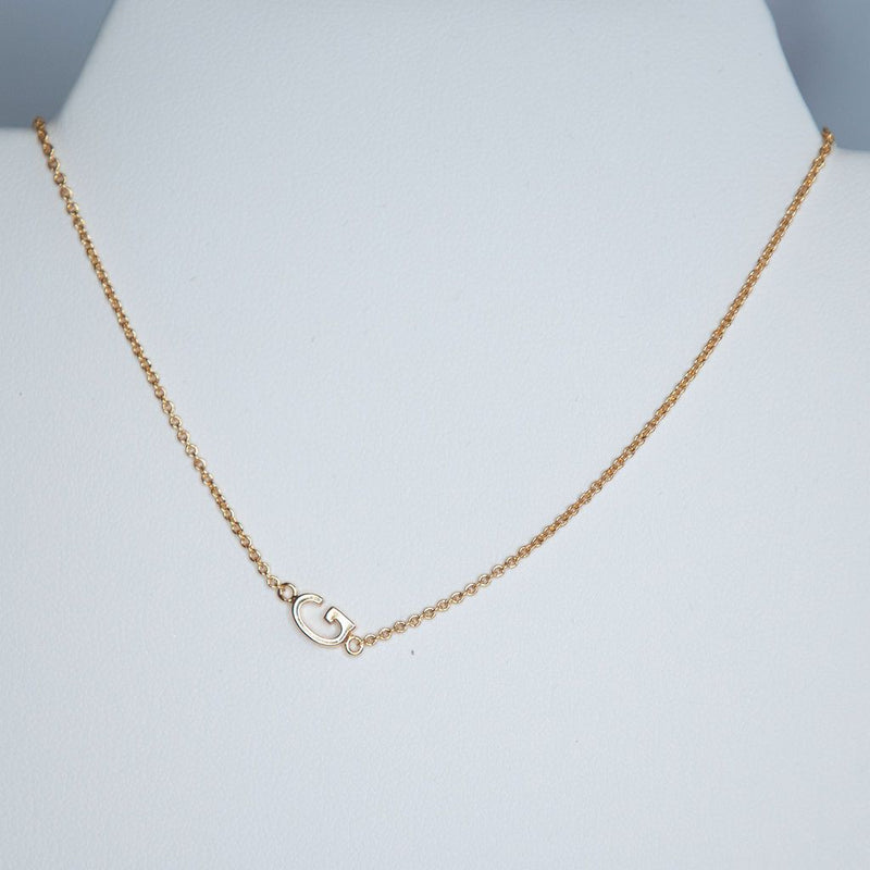 Mini Sideways Letter Necklace: Gold Dipped