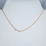 Mini Sideways Letter Necklace: Gold Dipped