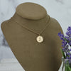Medallion Letter Necklaces in Antiqued Gold