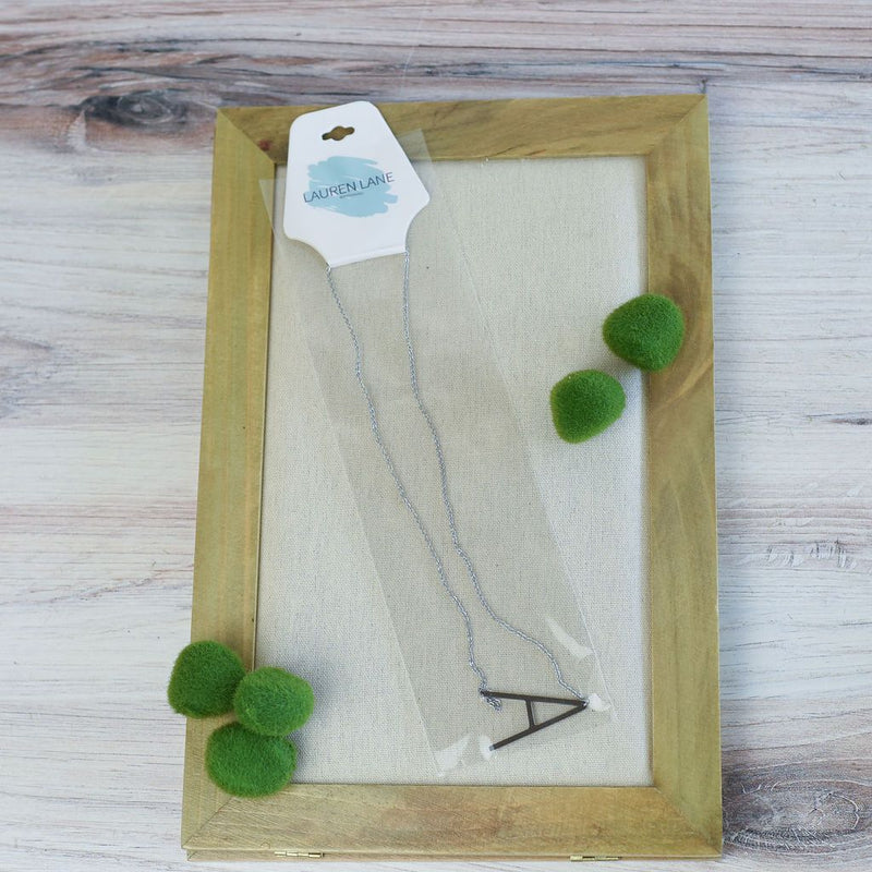 Large Letter / Initial Necklace In Silver