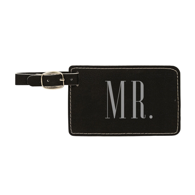 Mr. Black Leatherette Luggage Tag
