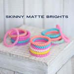Skinny Matte Brights Hair Coils - Set of 5
