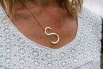 Large Letter / Initial Necklace in Gold